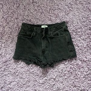 Black jean shorts